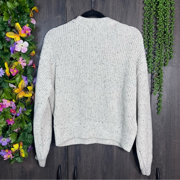 -💙2/$40💙H&M Crew Neck Ribbed Chunky Knit Speckled Woven Sweater Size Small - Picture 9 of 15